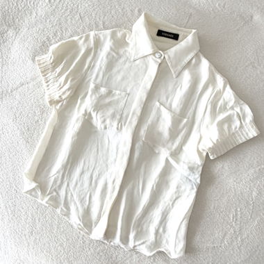 Blusa Versace in seta maniche corte