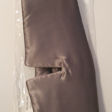 Masque de sommeil large en soie gris, neuf