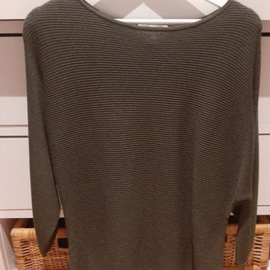 Maglione kaki, lungo