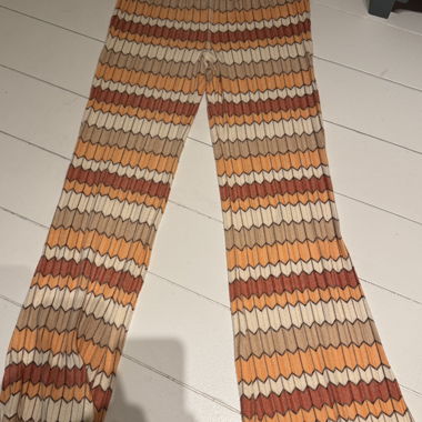 Patterned Flared Trousers