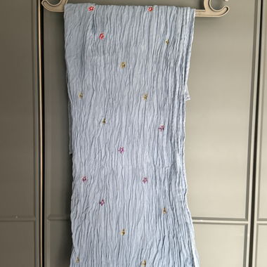 Bestickter blauer Dupata/Schal