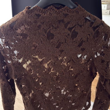 Maglione di pizzo marrone Taglia L