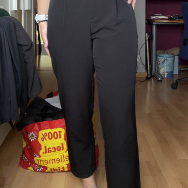 Black High-Waist Trousers