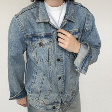 Denim Jacke Washed Blue