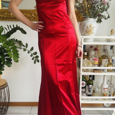 Robe bustier satin