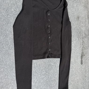 Cardigan in maglia nero Bershka