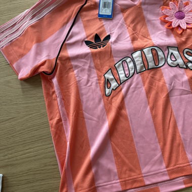 Maglia Adidas a righe rosa