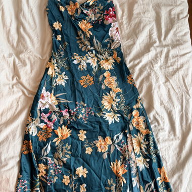 Emerald Floral Maxi Dress