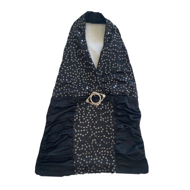 Haut noir à paillettes (neckholder) Y2K