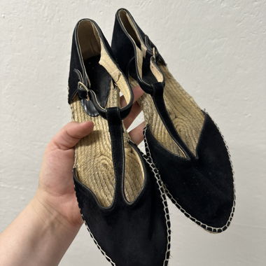 Espadrilles noires à brides