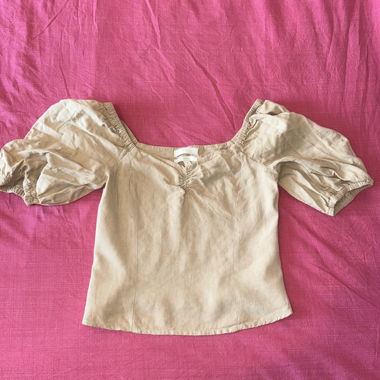 Blouse en lin beige