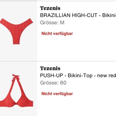 Bikini rosso Tezenis M