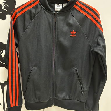 Black zip-up Adidas jacket