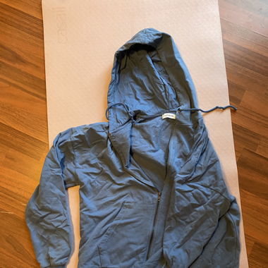 Zip up hoodie in blaugrau