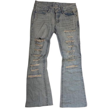 vintage low rise distressed jeans