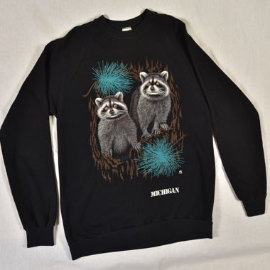 Sweat-shirt vintage des ratons laveurs du Michigan