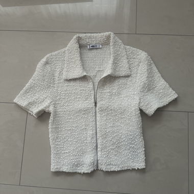 White Crop Top from New Yorker with Zipper