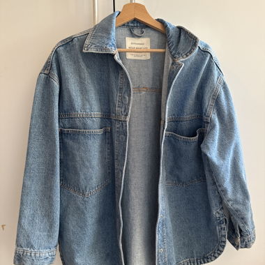 Long thick denim shirt