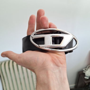 Black Belt with Large Silver Buckle