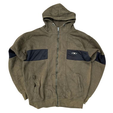 Felpa con zip Armani Jeans verde oliva