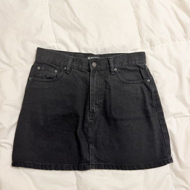 Gonna in jeans nera Pull&Bear