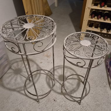 Tables d’appoint en métal (lot de 2)