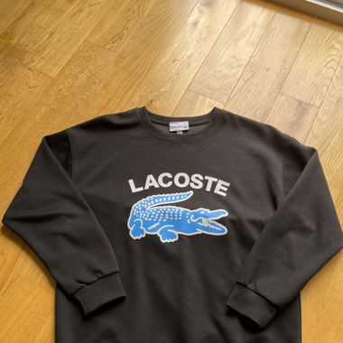 Pull Lacoste noir et bleu
