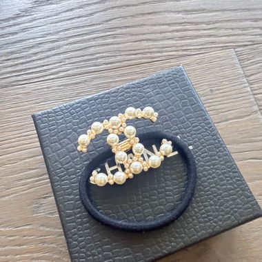 Chanel gold scrunchie
