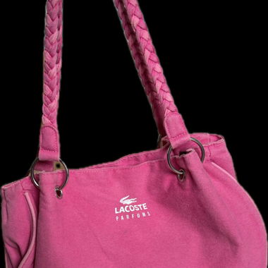 Pink Lacoste Parfums tote bag