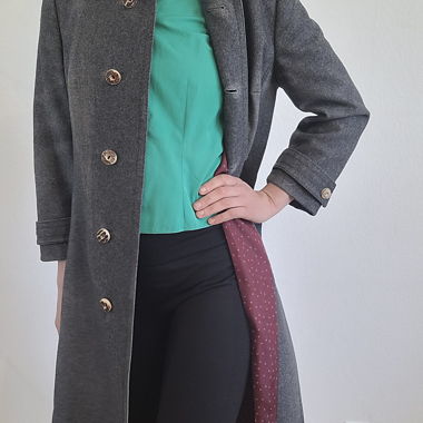 Superbe Manteau Vintage Gris "Bergloden"