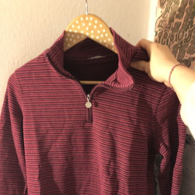 pullover mit zipper