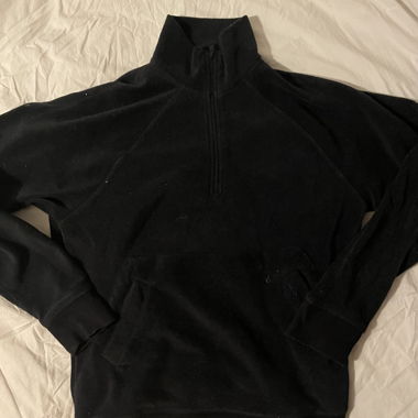 Schwarzer Fleece Half Zip 