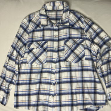 Flannel shirt / chemise flanelle bleu rose 