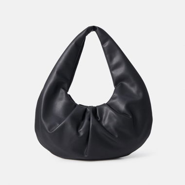 Sac hobo noir en similicuir