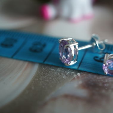Amethyst Ohrstecker Facettiert   925 Silber   