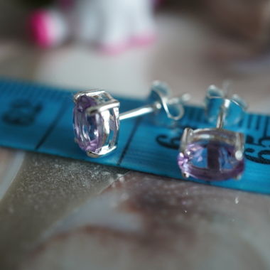 Amethyst Ohrstecker Facettiert   925 Silber   