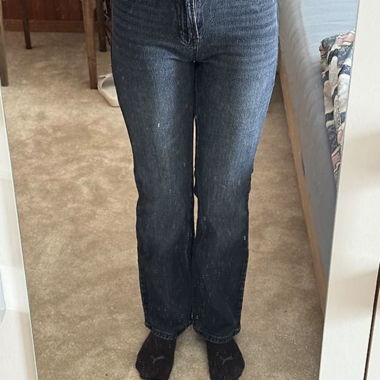 High-rise straight jeans