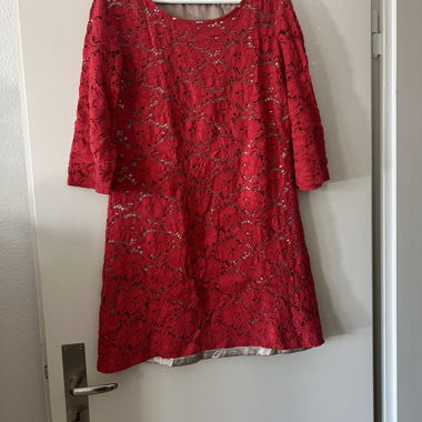 Red lace dress