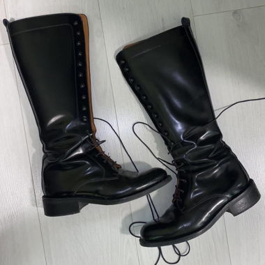 TRUE VINTAGE leather lace-up boots