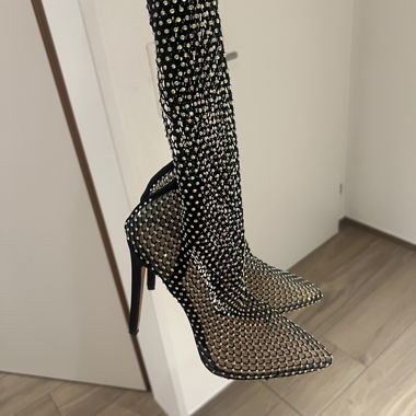 Stivali al ginocchio glitterati di Simmi Shoes UK