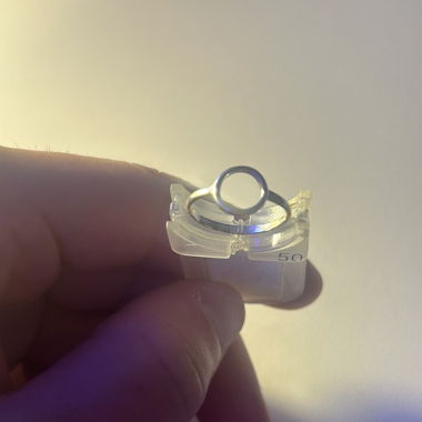 Bague fine cercle argenté – Taille 50
