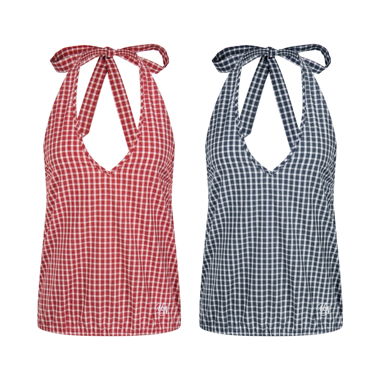 Plaid Halter Top