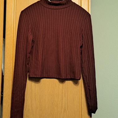 Cropped long-sleeve top