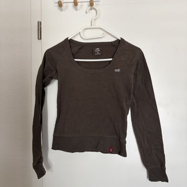 Longsleeve edc in cotone marrone