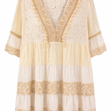 Robe tunique en dentelle