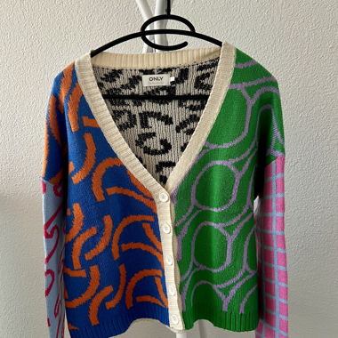 Cardigan in maglia colorato ONLY con motivo