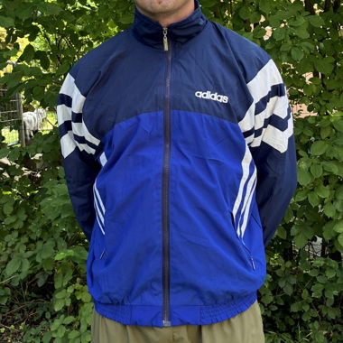 Giacca da allenamento vintage Adidas blu