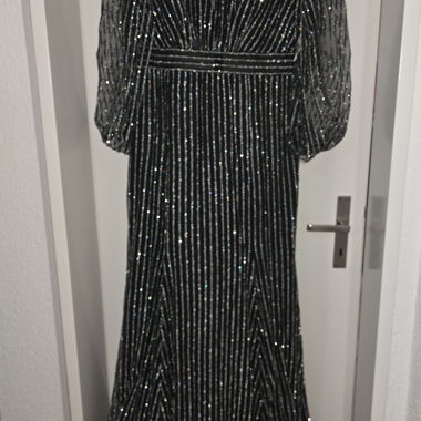 Robe longue de soirée scintillante