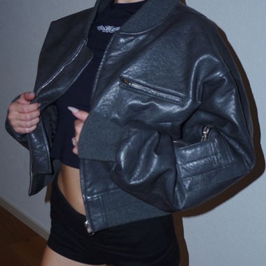 Bomber Oversize en Similicuir