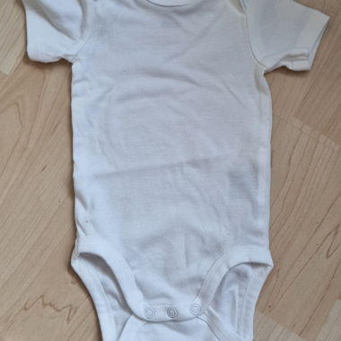 Body H&M bianco, taglia 62, maniche corte, nuovo